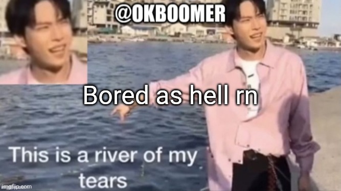 Okboomer... template | Bored as hell rn | image tagged in okboomer template | made w/ Imgflip meme maker