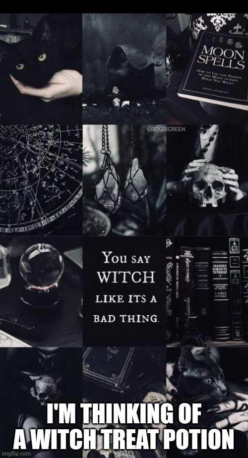 Willows template | I'M THINKING OF A WITCH TREAT POTION | image tagged in willows template | made w/ Imgflip meme maker