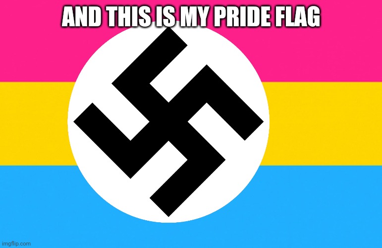 Okay I'm joking I'm not pansexual | AND THIS IS MY PRIDE FLAG | made w/ Imgflip meme maker