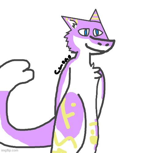 finished my fursona i used my old one as a reference (https://imgflip.com/i/5qg55q) | made w/ Imgflip meme maker