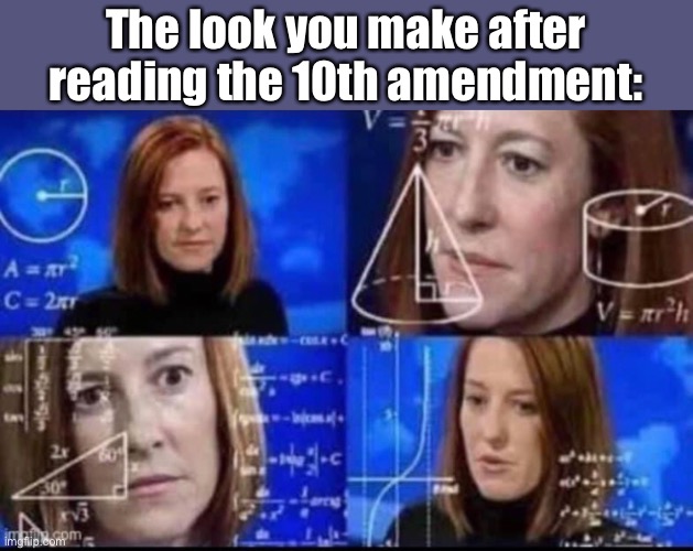 Liberalism is a mental disorder | The look you make after reading the 10th amendment: | image tagged in politics lol,memes,sonic derp | made w/ Imgflip meme maker