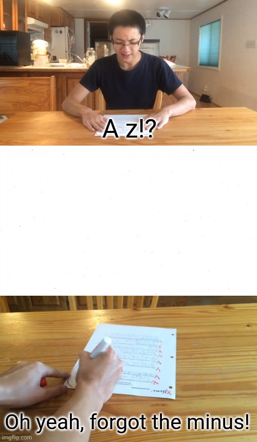 High Quality A z!? Blank Meme Template