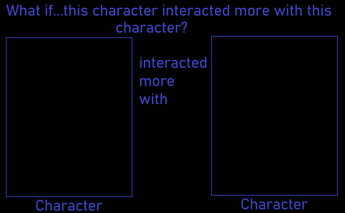 High Quality Character Interaction Blank Meme Template