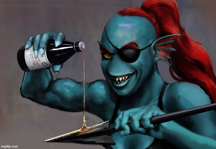 Oil it Undyne | image tagged in oil it undyne | made w/ Imgflip meme maker