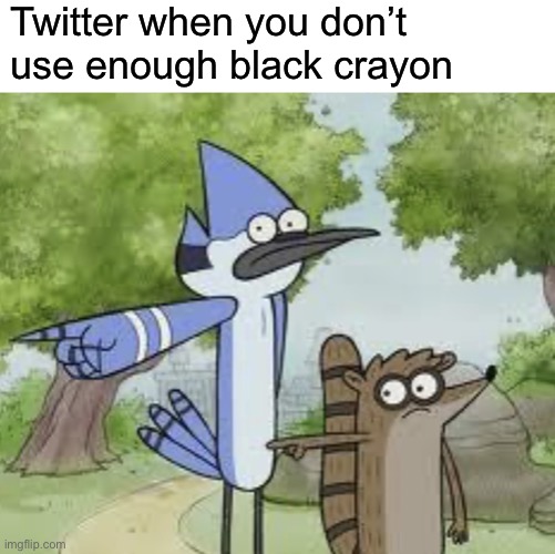 Big brotha | Twitter when you don’t use enough black crayon | image tagged in give us a raise loser | made w/ Imgflip meme maker