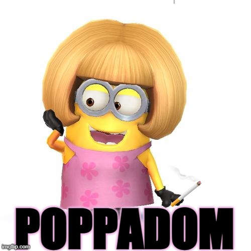Poppadom | POPPADOM | image tagged in minion | made w/ Imgflip meme maker