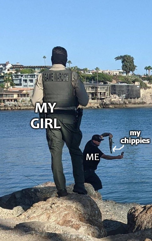 MY GIRL; my chippies; ME | image tagged in chippies | made w/ Imgflip meme maker