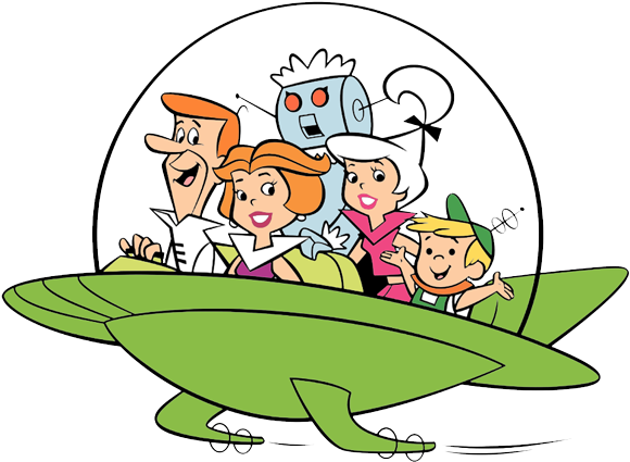 High Quality Jetsons Family in ship. Blank Meme Template