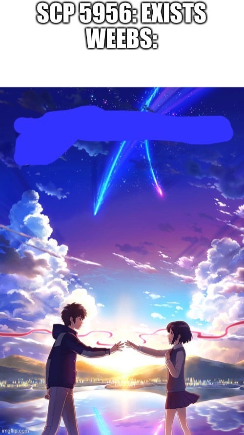 Your name | SCP 5956: EXISTS
WEEBS: | image tagged in your name | made w/ Imgflip meme maker