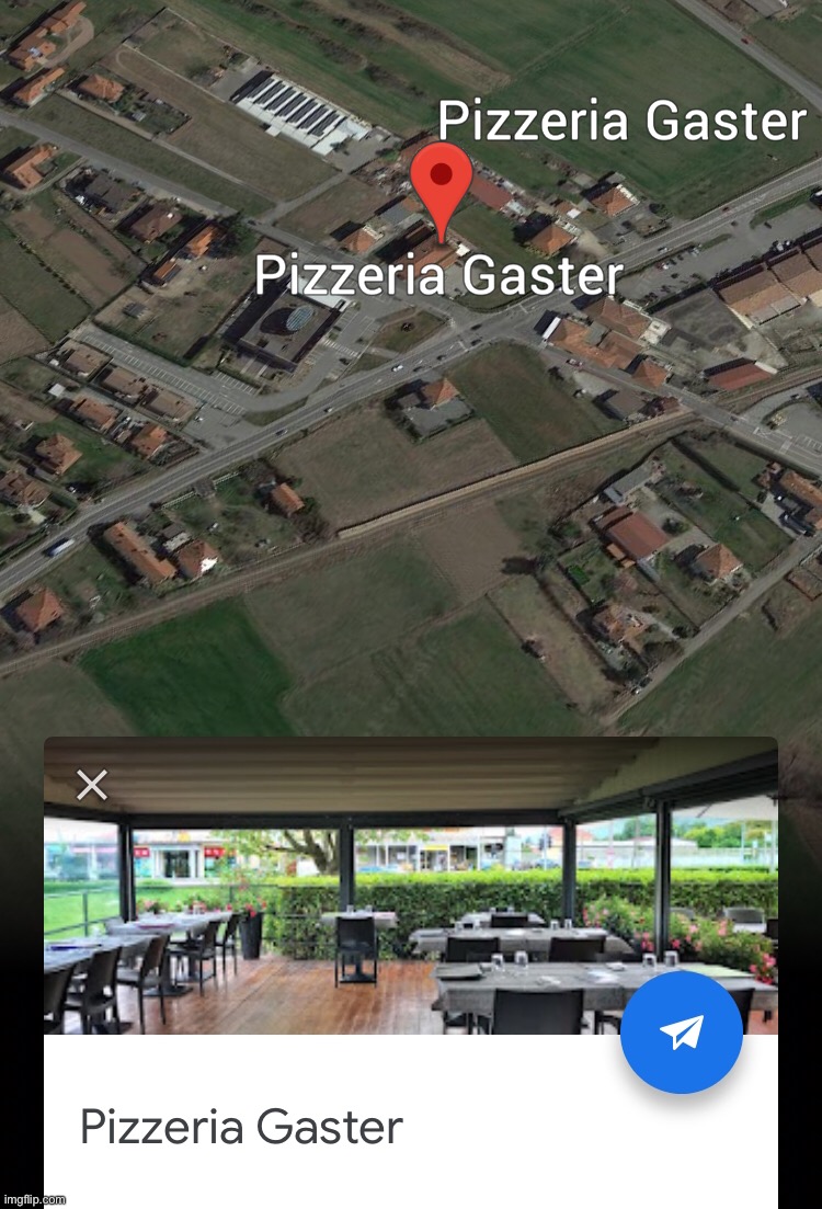 My man falls into his own creation and make a pizzeria irl | made w/ Imgflip meme maker