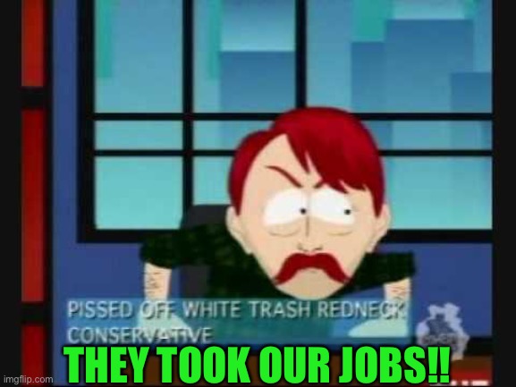 They Took Our Jobs | THEY TOOK OUR JOBS!! | image tagged in they took our jobs | made w/ Imgflip meme maker
