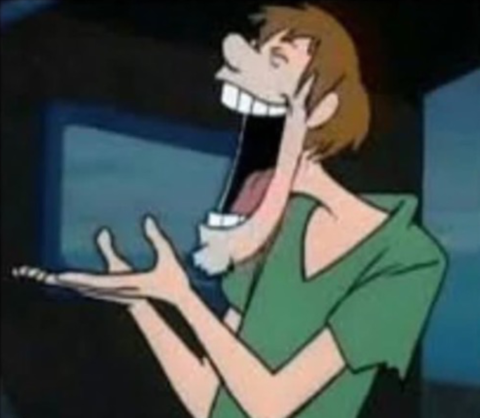 High Quality Shaggy Eating Nothing Blank Meme Template