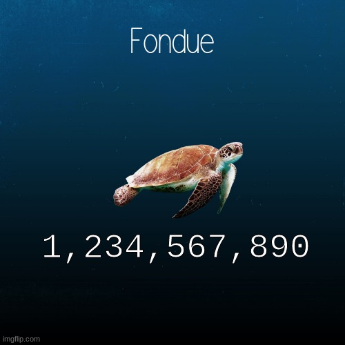 1 billion 234 million 567 thousand 890 | 1,234,567,890 | image tagged in turtle template-fondue | made w/ Imgflip meme maker