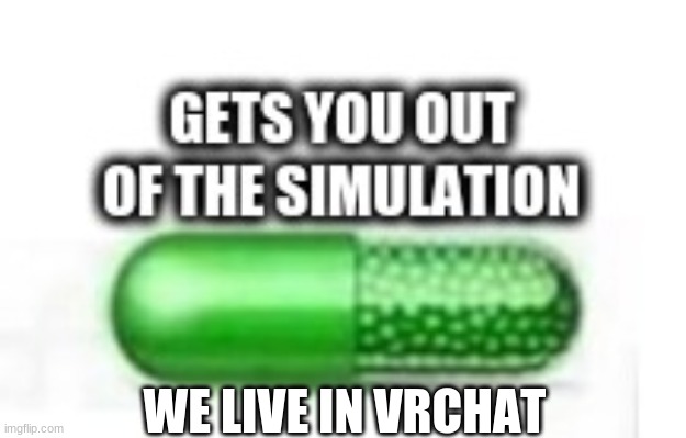 WE LIVE IN VRCHAT | made w/ Imgflip meme maker