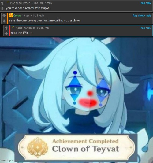 image tagged in clown of teyvat | made w/ Imgflip meme maker