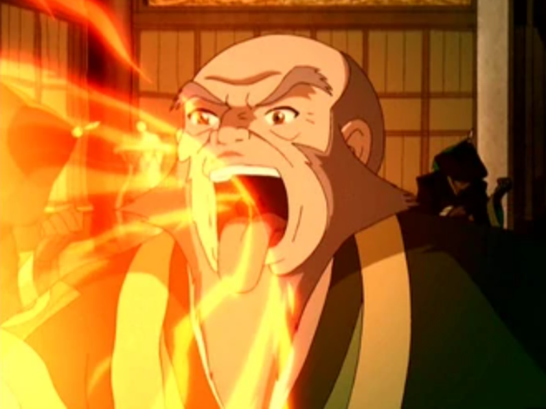 High Quality Iroh dragon of the west Blank Meme Template