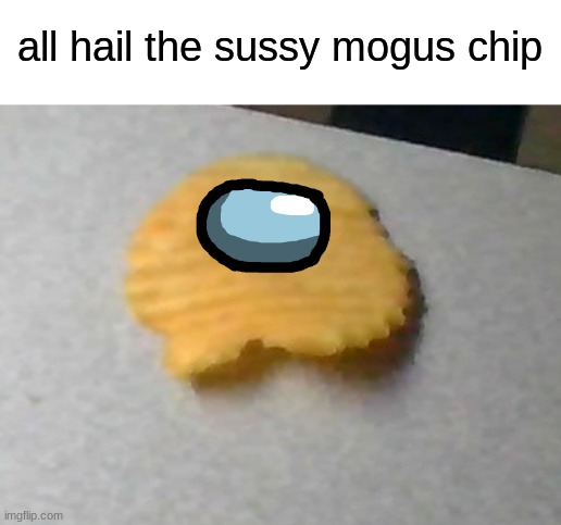 funy | all hail the sussy mogus chip | image tagged in funny | made w/ Imgflip meme maker