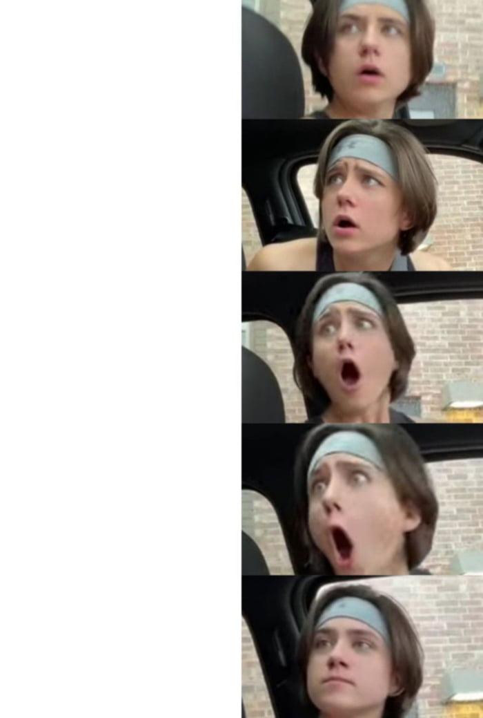 Shocked gurl Blank Meme Template