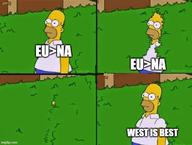 HOMER BUSH | EU>NA; EU>NA; WEST IS BEST | image tagged in homer bush | made w/ Imgflip meme maker