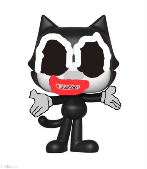 Cartoon Cat Funko Pop Blank Meme Template