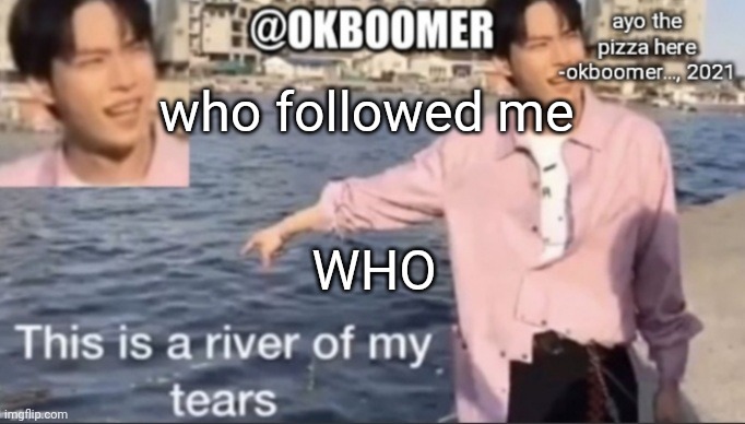 Ratio.....NEVER GONNA GIVE YOU UP, NEVER GONNA LET YOU DOWN | who followed me; WHO | image tagged in e | made w/ Imgflip meme maker