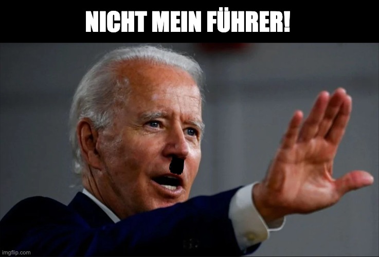 Remember when the MSM was calling Trump "Hitlerian"?! |  NICHT MEIN FÜHRER! | image tagged in memes,politics,biden,hilterian,dems are evil,pure evil | made w/ Imgflip meme maker