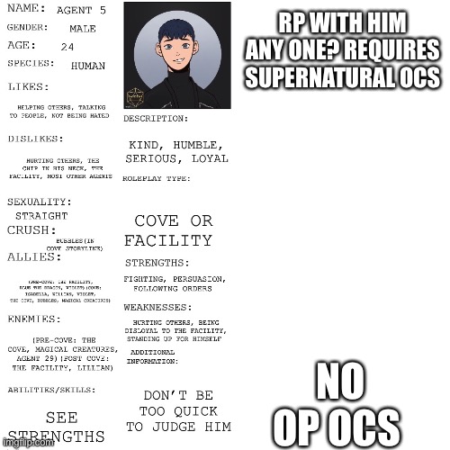 You may also interview him | RP WITH HIM ANY ONE? REQUIRES SUPERNATURAL OCS; NO OP OCS | made w/ Imgflip meme maker