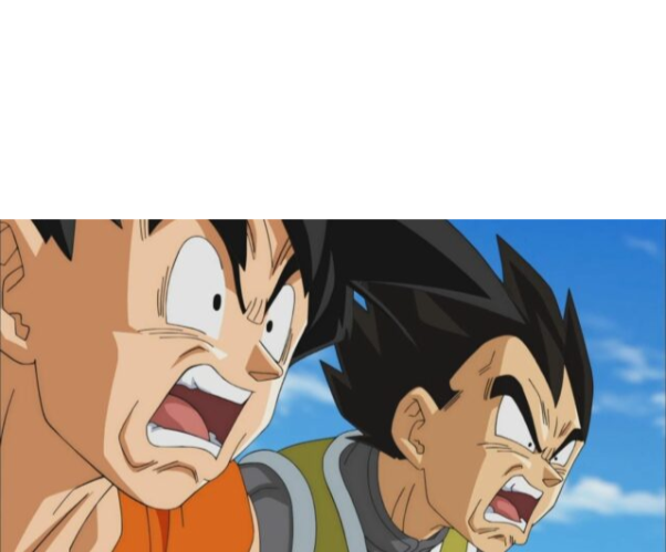 Dbs Goku and Vegetable Blank Meme Template