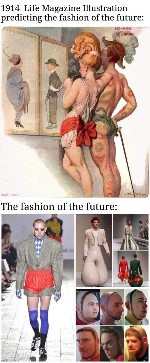 They got the tats right... | image tagged in fashion,future,past,life,magazines,then vs now | made w/ Imgflip meme maker