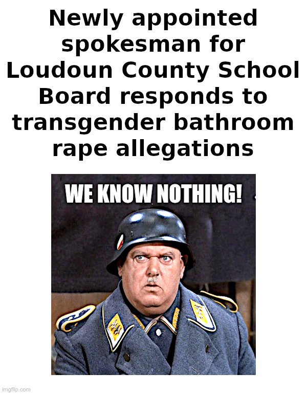 The New Spokesman Responds To Allegations | image tagged in schultz,transgender bathroom,school,board | made w/ Imgflip meme maker