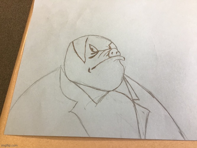 i drew napoleon from animal farm for a project and it turned out better than i thought | made w/ Imgflip meme maker