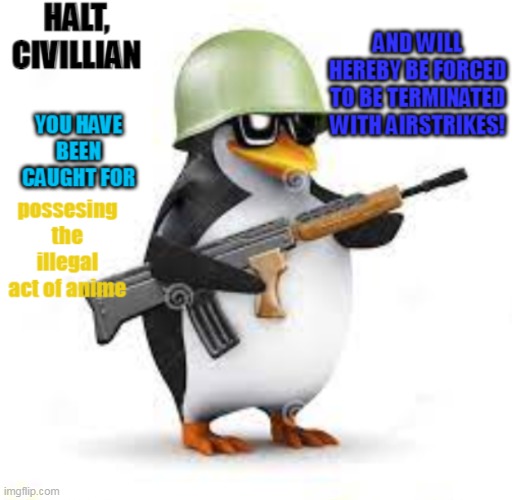 Halt, Civillian! | image tagged in halt civillian | made w/ Imgflip meme maker