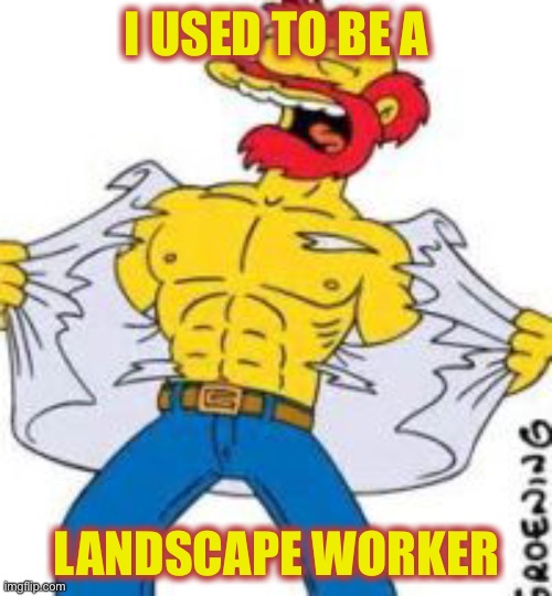 Groundskeeper Willie | I USED TO BE A LANDSCAPE WORKER | image tagged in groundskeeper willie | made w/ Imgflip meme maker