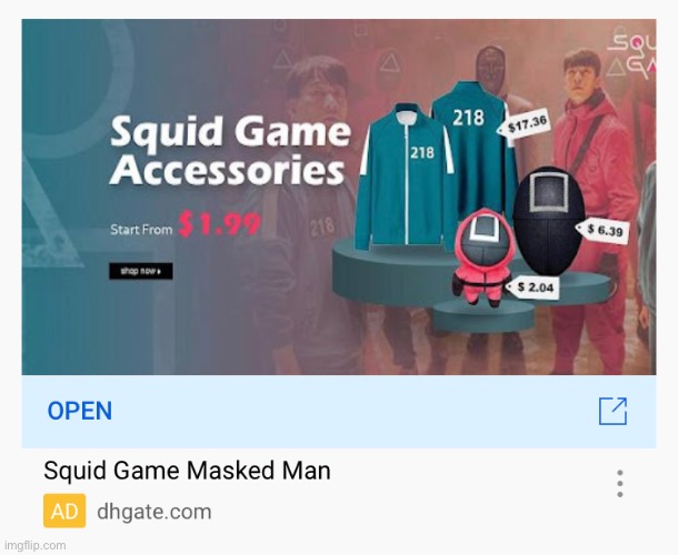 ah yes. squid game masked man. | made w/ Imgflip meme maker