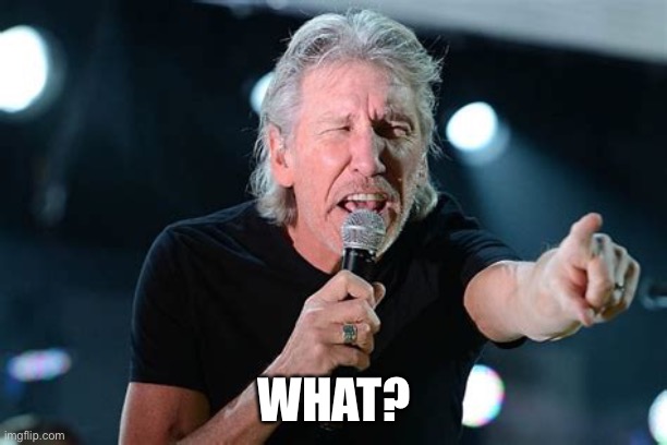 Angry Roger Waters | WHAT? | image tagged in angry roger waters | made w/ Imgflip meme maker