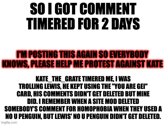 PLS | I'M POSTING THIS AGAIN SO EVERYBODY KNOWS, PLEASE HELP ME PROTEST AGAINST KATE | made w/ Imgflip meme maker