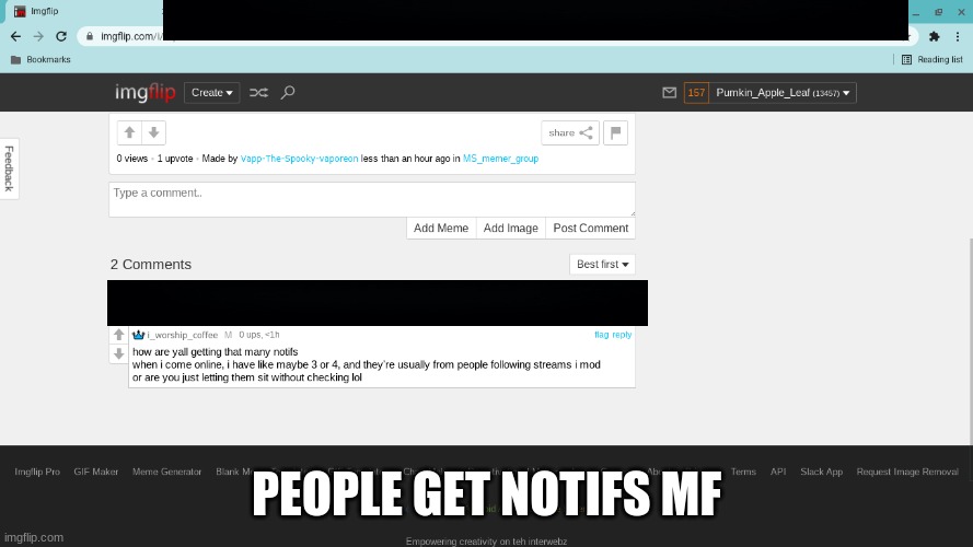 PEOPLE GET NOTIFS MF | made w/ Imgflip meme maker