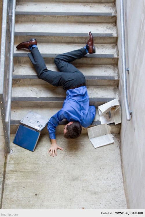 Guy Falling Down Stairs | image tagged in guy falling down stairs | made w/ Imgflip meme maker
