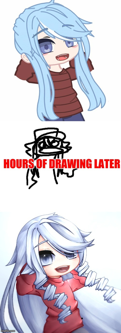 I dont like putting gacha here (the hate I get for it) but I worked hard on it, I like it | made w/ Imgflip meme maker