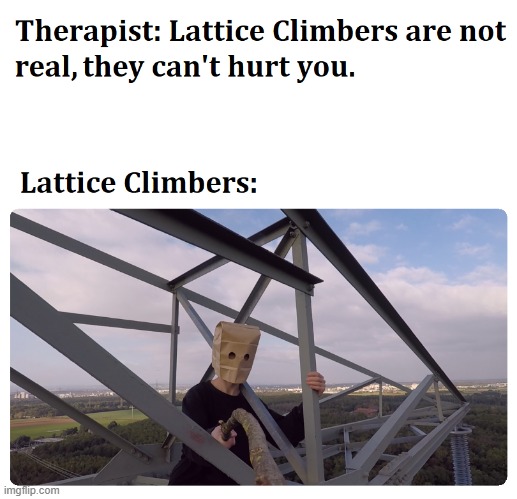 Lattice Climber | image tagged in lattice climber | made w/ Imgflip meme maker