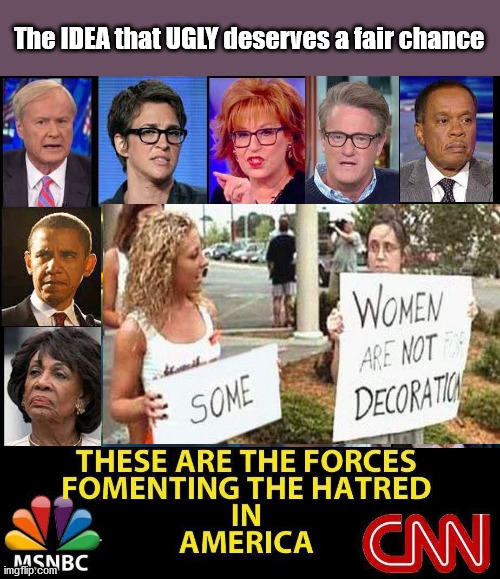 Elites....The Notion that UGLY deserves a FAIR chance | image tagged in ugly,liberals,progressives,democrats,evil | made w/ Imgflip meme maker