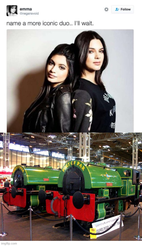 Alfred and Judy | image tagged in name a more iconic duo,trains | made w/ Imgflip meme maker