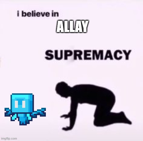 I believe in supremacy | ALLAY | image tagged in i believe in supremacy | made w/ Imgflip meme maker