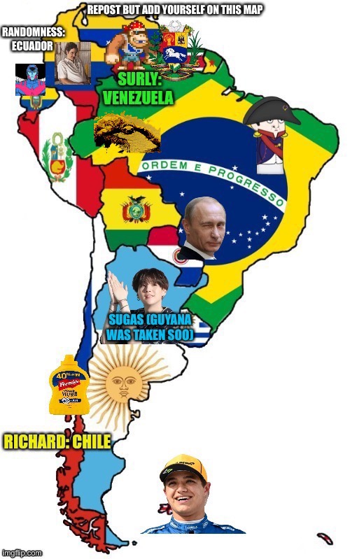 One of my friends/secret crush is originally from Ecuador so.. | RANDOMNESS: ECUADOR | made w/ Imgflip meme maker