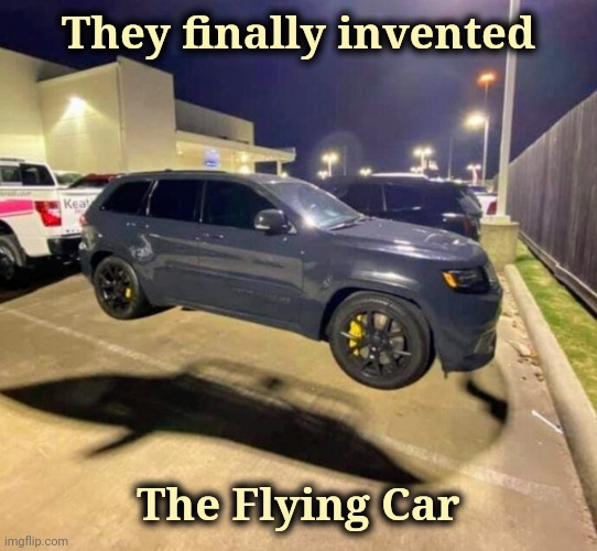 I want one , in blue | They finally invented; The Flying Car | image tagged in optical illusion,shut up and take my money,jetsons,the future world if,when you see it | made w/ Imgflip meme maker