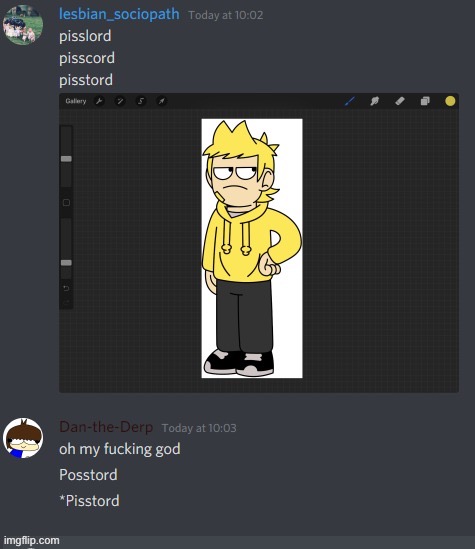 Piss kink guy meet Pisstord from Eddshit | made w/ Imgflip meme maker