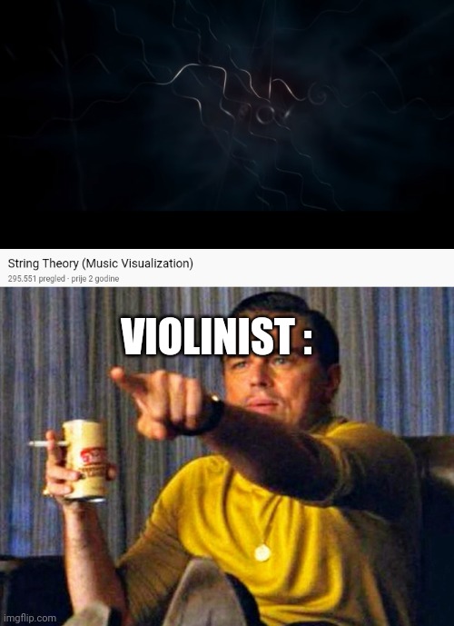 VIOLINIST : | image tagged in leonardo dicaprio pointing at tv | made w/ Imgflip meme maker