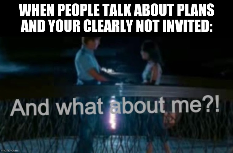What am I supposed to do? | WHEN PEOPLE TALK ABOUT PLANS AND YOUR CLEARLY NOT INVITED: | image tagged in hsm,friends,disney,song lyrics | made w/ Imgflip meme maker