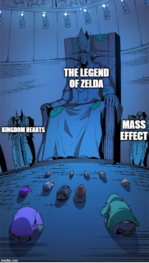 worship the lord | THE LEGEND OF ZELDA; MASS EFFECT; KINGDOM HEARTS | image tagged in worship the lord | made w/ Imgflip meme maker
