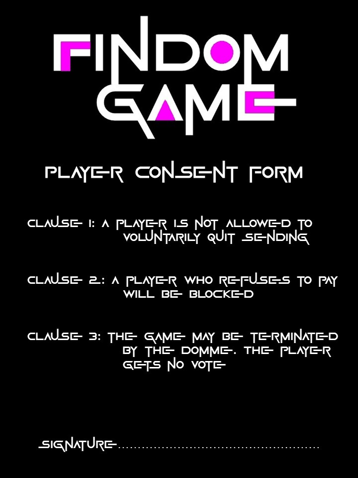 Findom Game Player consent Blank Meme Template